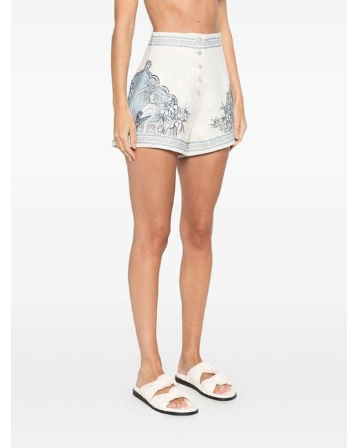 ALÉMAIS White Villa Romantica Corset Short