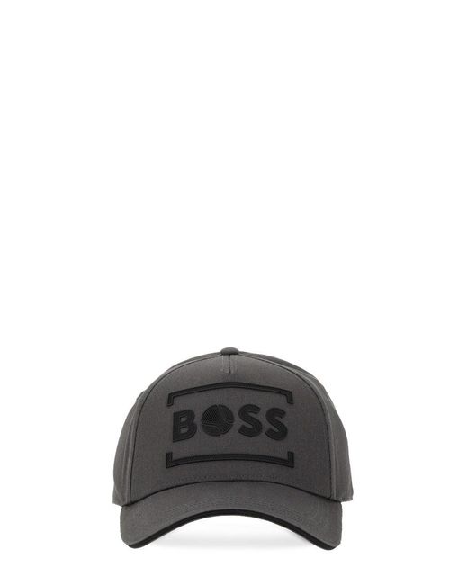 Boss Gray Baseball Hat With Logo for men