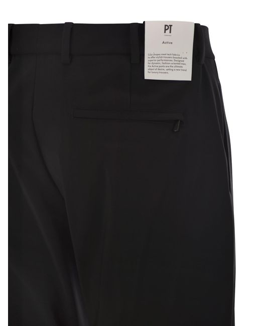 Epsilon 'pantalon en tissu technique PT Torino pour homme en coloris Black