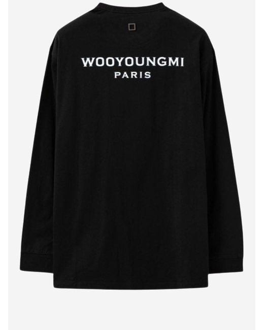 Wooyoungmi Black Cotton Sweater for men