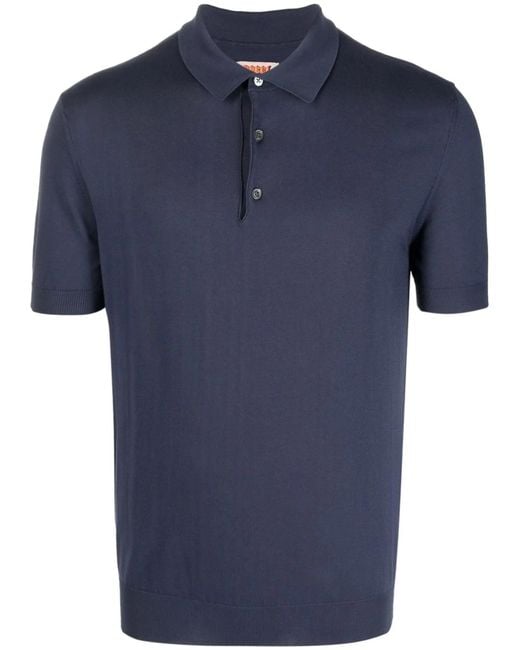 Baracuta Blue Ss Polo Knit