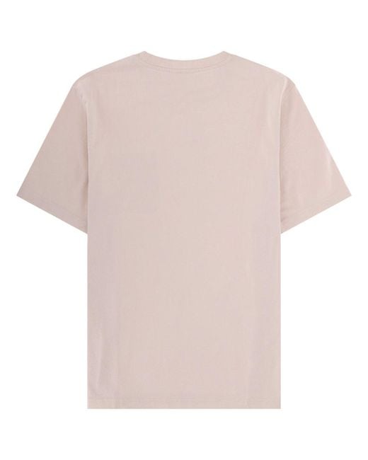 Maison Kitsuné Pink T Shirt "Poetic Script"