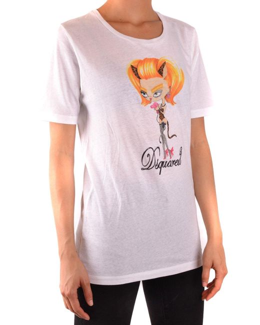DSquared² White Tshirt Short Sleeves