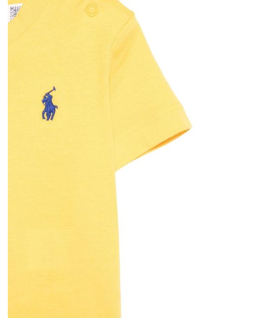 Polo Ralph Lauren Yellow T Shirt With Logo