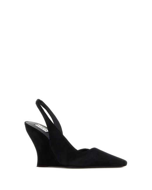 Alaïa Black Suede Wave Pumps