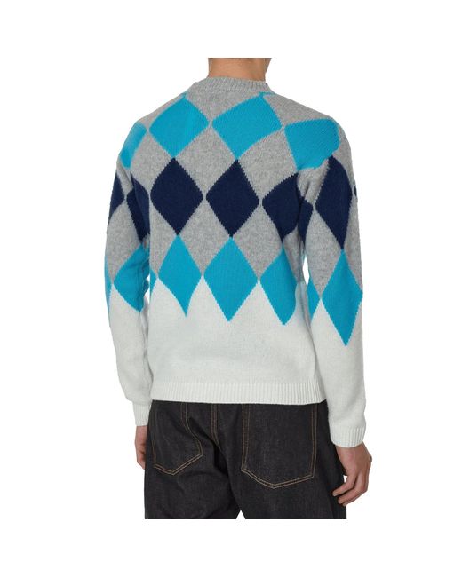 Moncler Blue Wool And C Mere Sweater for men