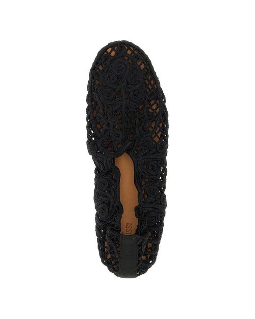 Odissi Black Flat Shoes Outer: Polyester