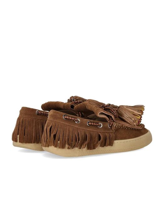 Elena Iachi Brown Loafer With Tassels