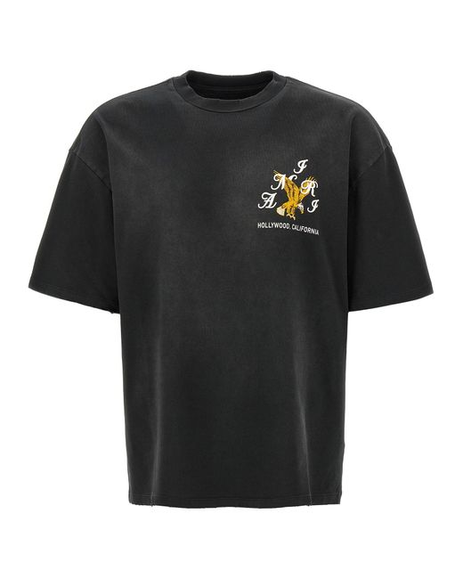 Amiri Black 'Crystal Eagle Tee' T -Shirt