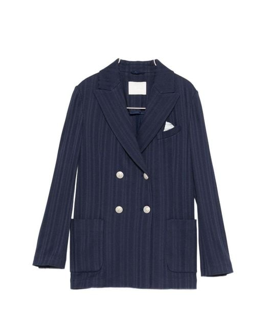 Circolo 1901 Blue Jackets Blu Cotton