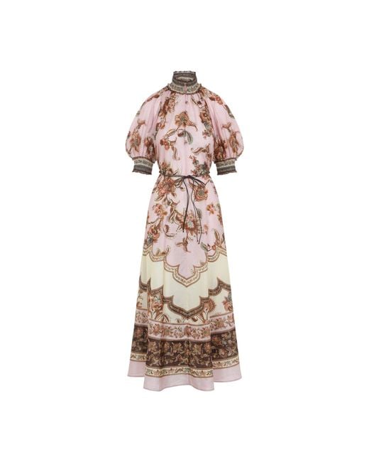 Zimmermann Pink Billow Maxi Dress For