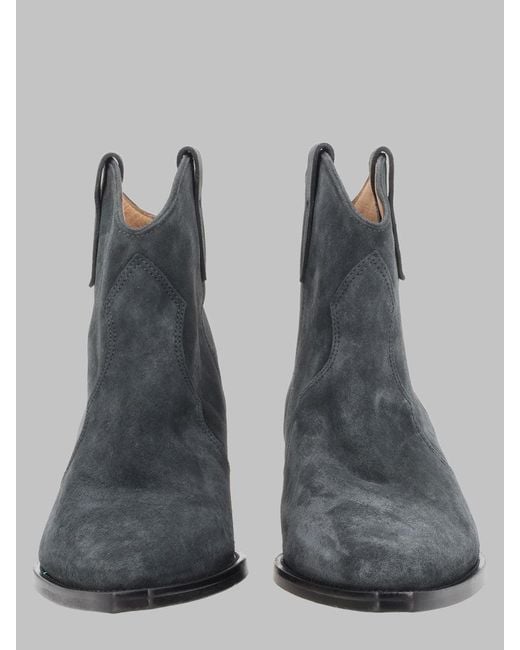 Isabel Marant Gray Chic Ankle Boots For