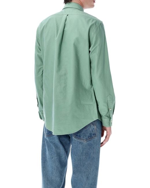 Polo Ralph Lauren Green Custom Fit Cotton Shirt