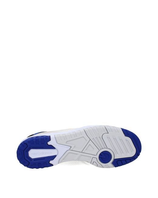 New Balance Blue Sneakers 550 Uomo Pelle Bianco/Blu for men