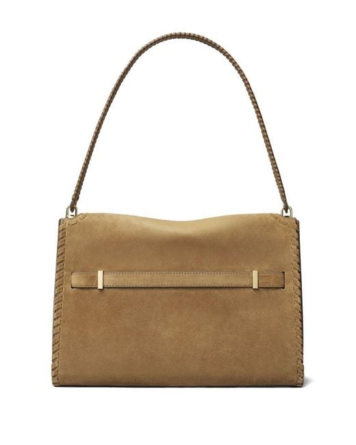 Tory Burch Brown "Lee Radziwill" Suede Large Shoulder Bag