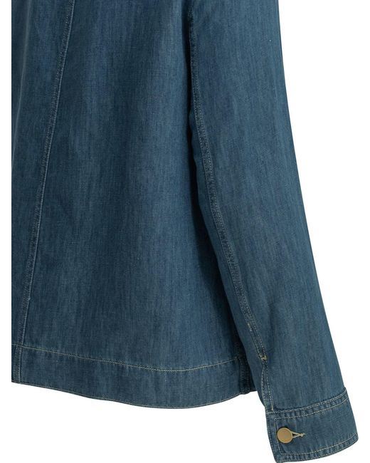 Max Mara Casual Denimoverhemd in het Blue