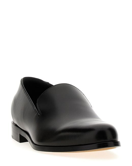 Alexander McQueen Black Leather Loafers
