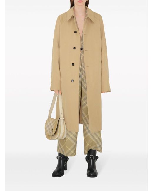 Burberry Natural Checked Wool Trousers