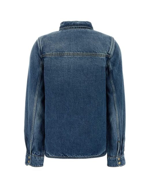 Ganni Blue Regular Solid Shirt