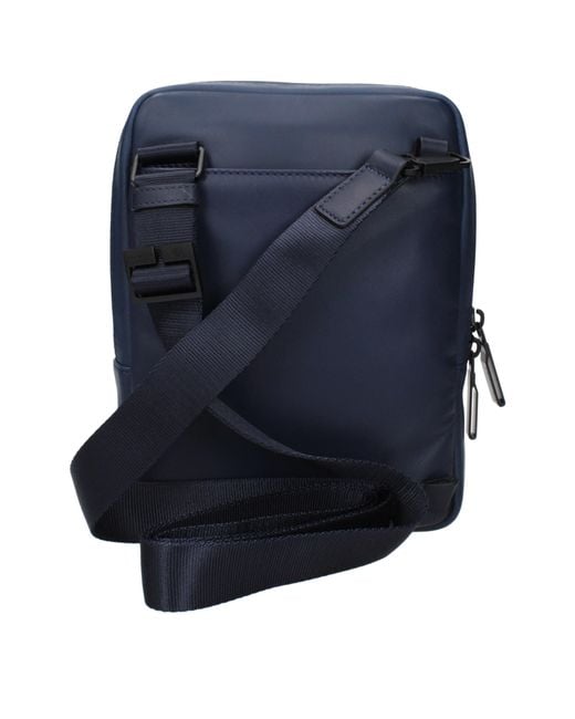 Piquadro Blue Leather Shoulder Bags
