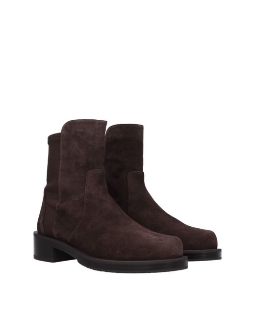 Stuart Weitzman Brown Ankle Boots 5050 Suede/Walnut for men