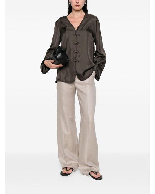 Tagliatore White Linen Trousers
