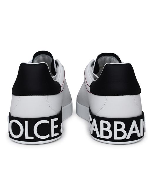 Dolce & Gabbana Portofino White Lear Sneakers voor heren