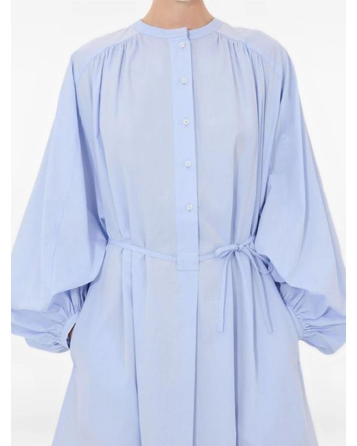 Loulou de Saison Blue Vitti Loose Fit Blouse Dress