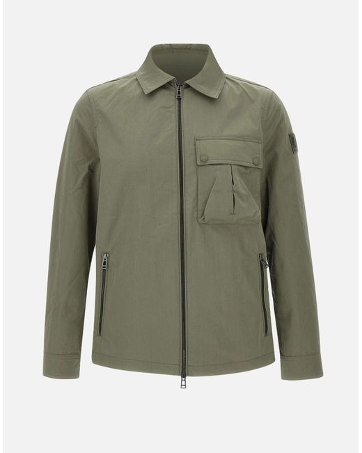 Belstaff Drome Overshirt Grüne Baumwollmischung in Green für Herren