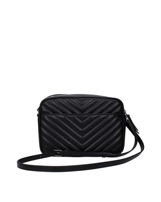 Saint Laurent Schoudertassen Lou Dames Leer Zwart in het Black