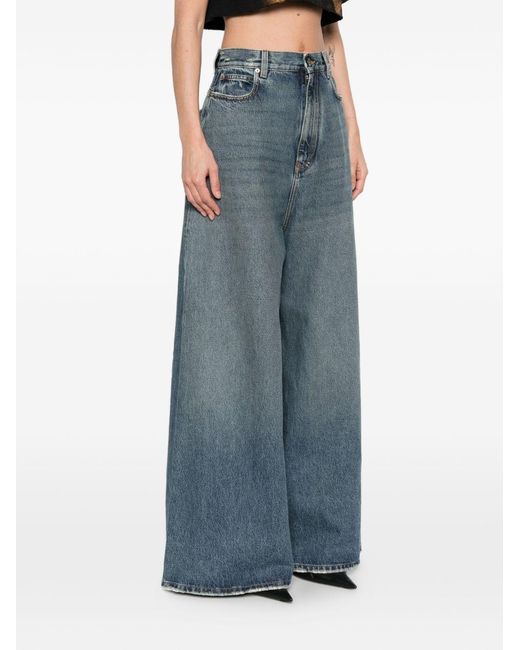Balenciaga Blue Flared Denim Jeans