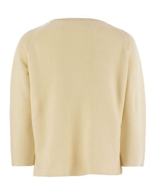 Weekend by Maxmara Natural Weekend Max Mara Addotto Cotton Yarn Sweater