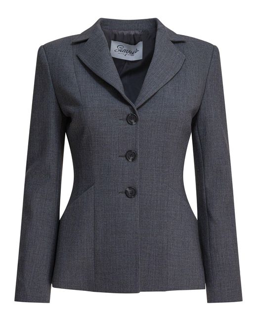Semler Black Single-Breasted Blazer Jackets And Coats