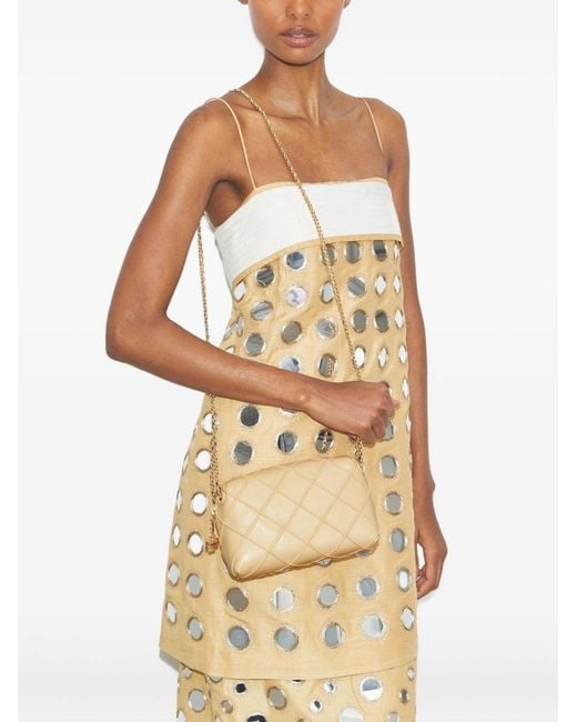 Tory Burch Natural Fleming Small Crossbody Bag