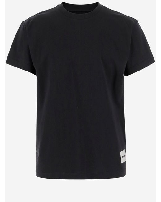 Jil Sander Set von drei Baumwoll -T -Shirts in Black für Herren