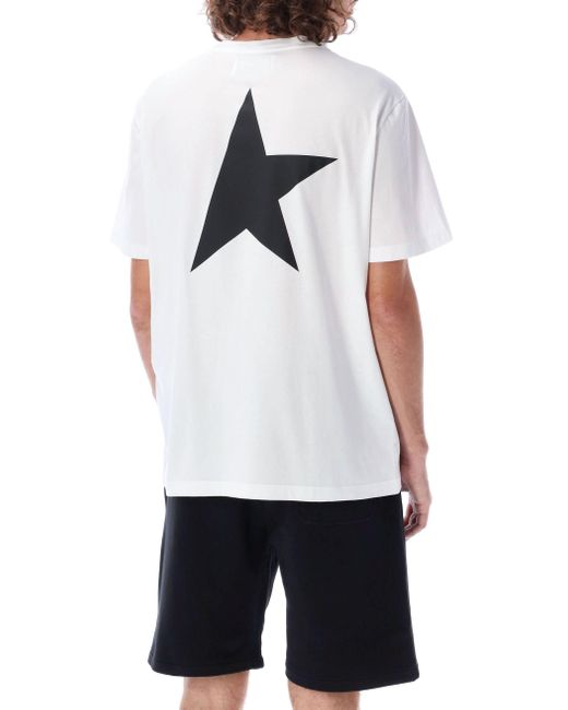 Golden Goose Deluxe Brand Crew Neck T-Shirt With Bold Star Graphic in White für Herren