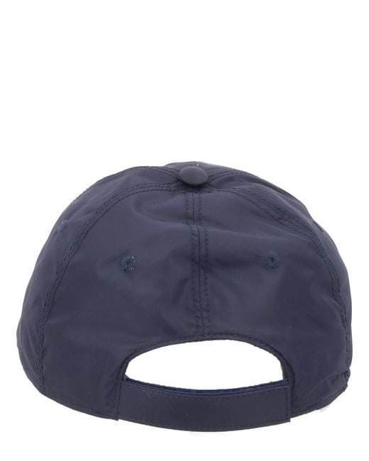 Fendi Blue Cappello Da Baseball Con Logo for men