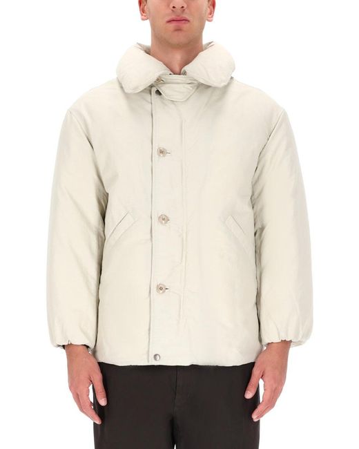 Lemaire Natural Oversized Padded Button-Front Jacket for men