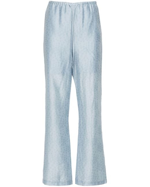 Rodebjer Blue Lunara Pants Wide Full Length 2400348