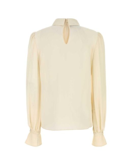 Valentino Garavani Natural Embroidered Top