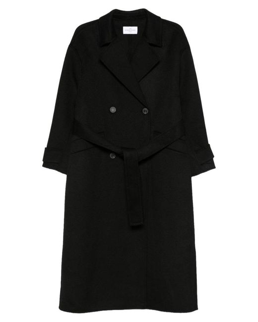 The Dynamis Studio Black Savile Double-Breasted Wool Coat
