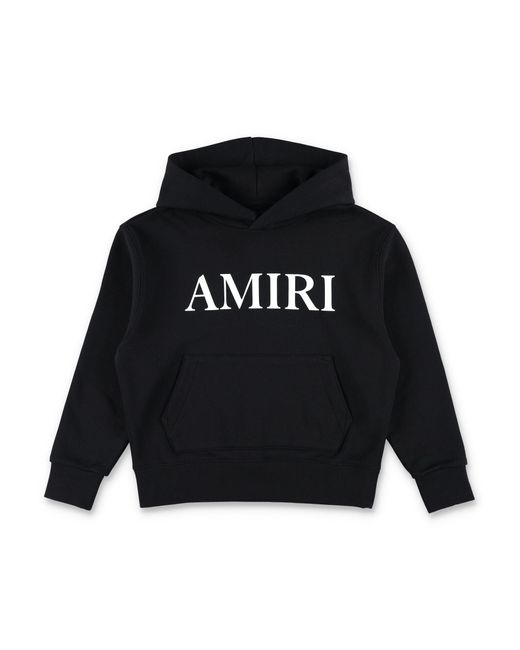 Amiri Black Mini Logo Hoodie For Boys