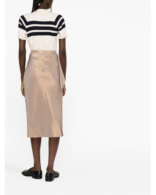 Maison Margiela Natural Floral-Detail Midi Skirt