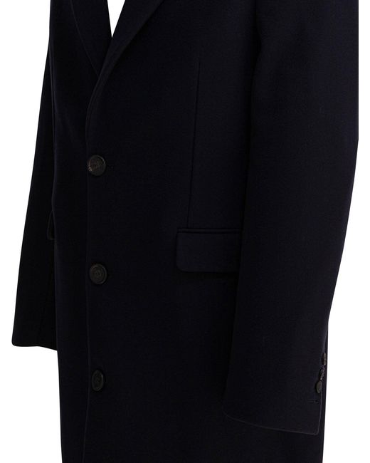 Golden Goose Deluxe Brand Black Einreihiger Wollmantel von