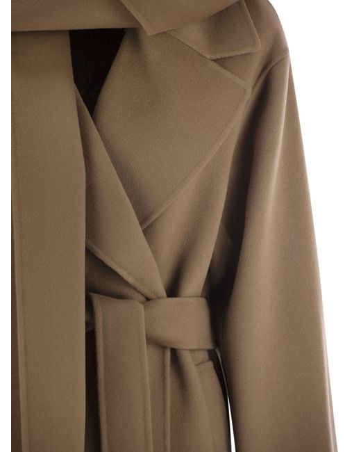 Max Mara Natural Cuore Woll -Dressingkleid Mantel