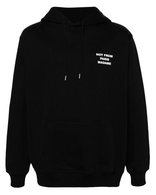Drole de Monsieur Black Le Hoodie Slogan for men