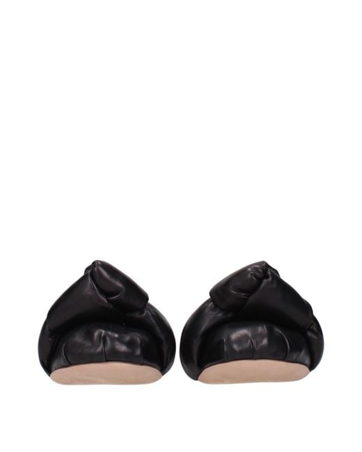Miu Miu Black Leather Ballet Flat