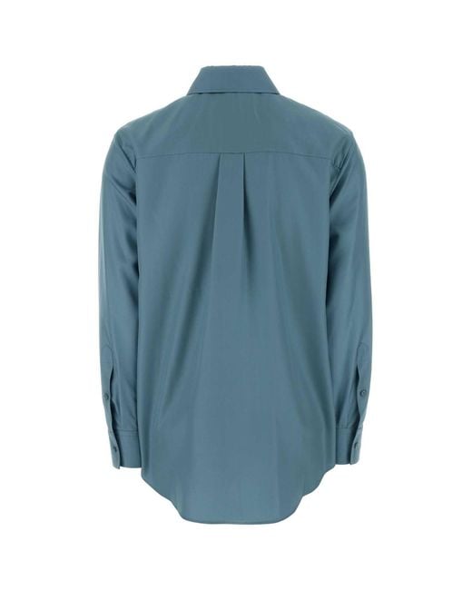 Fendi Blue Regular Solid Shirt