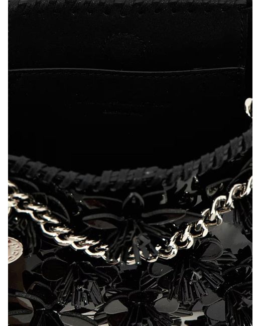 Stella McCartney Black Mini Umhängetasche Farbe Alter Mattenblumen