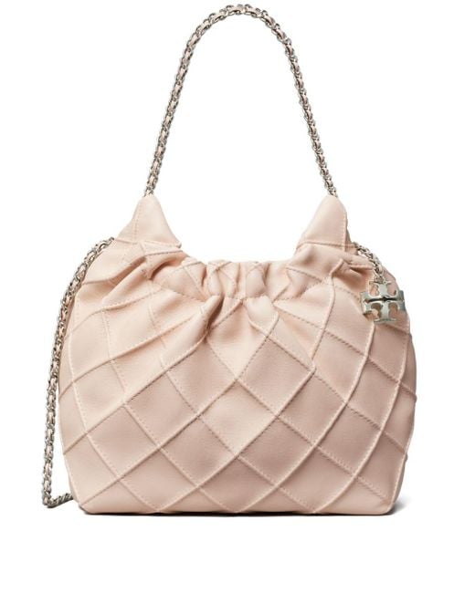 Tory Burch Pink Fleming Mini Leder Hobo -Tasche